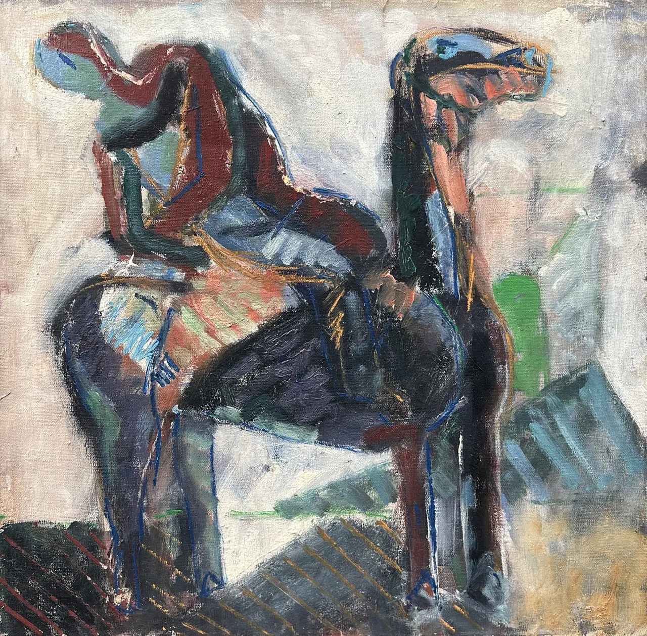 On horseback